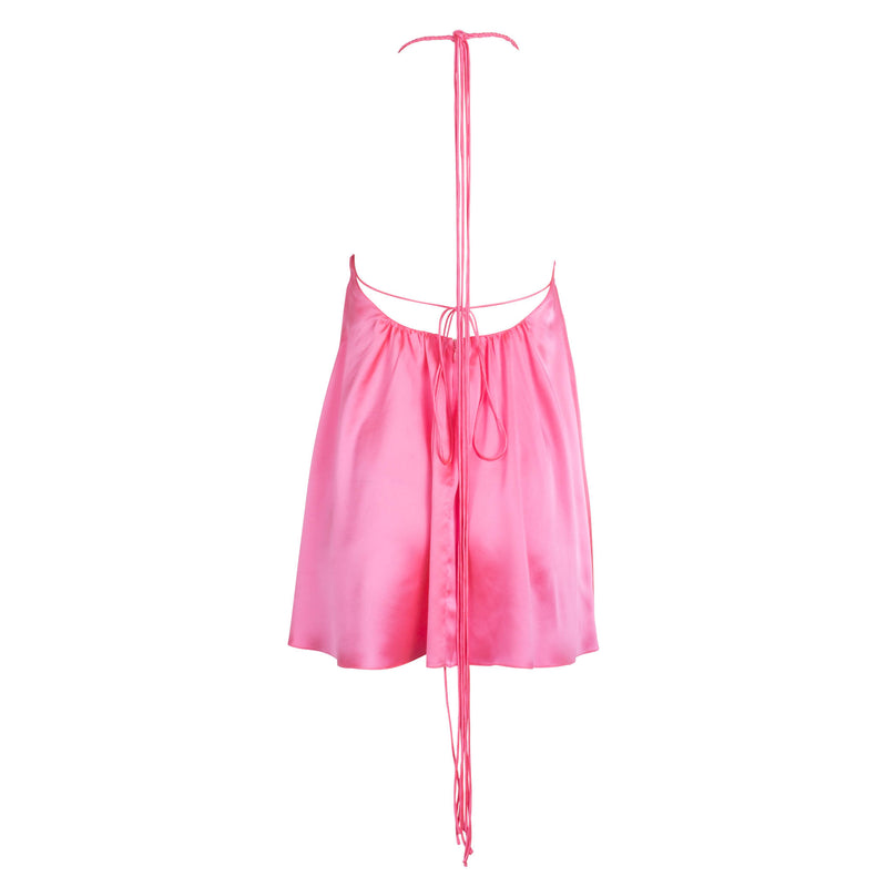 Baby-Pink Baby Doll Mini Dress