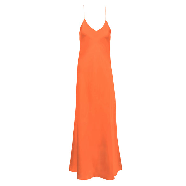 orange maxi slip dress ESSENTIEL ANTWERP