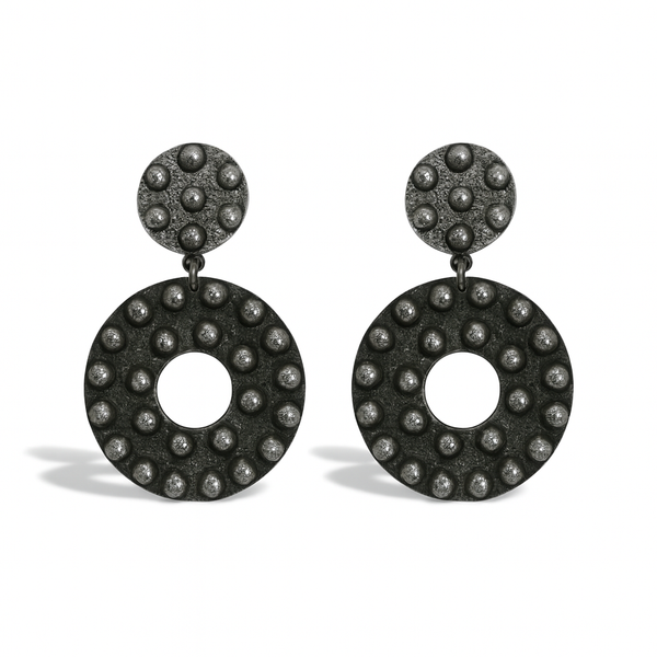 Ziva Silver Clip-On Earrings