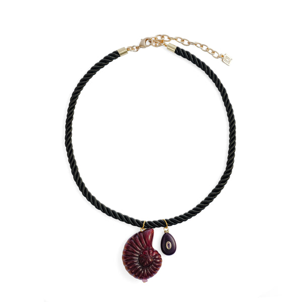 Plum Cape Necklace