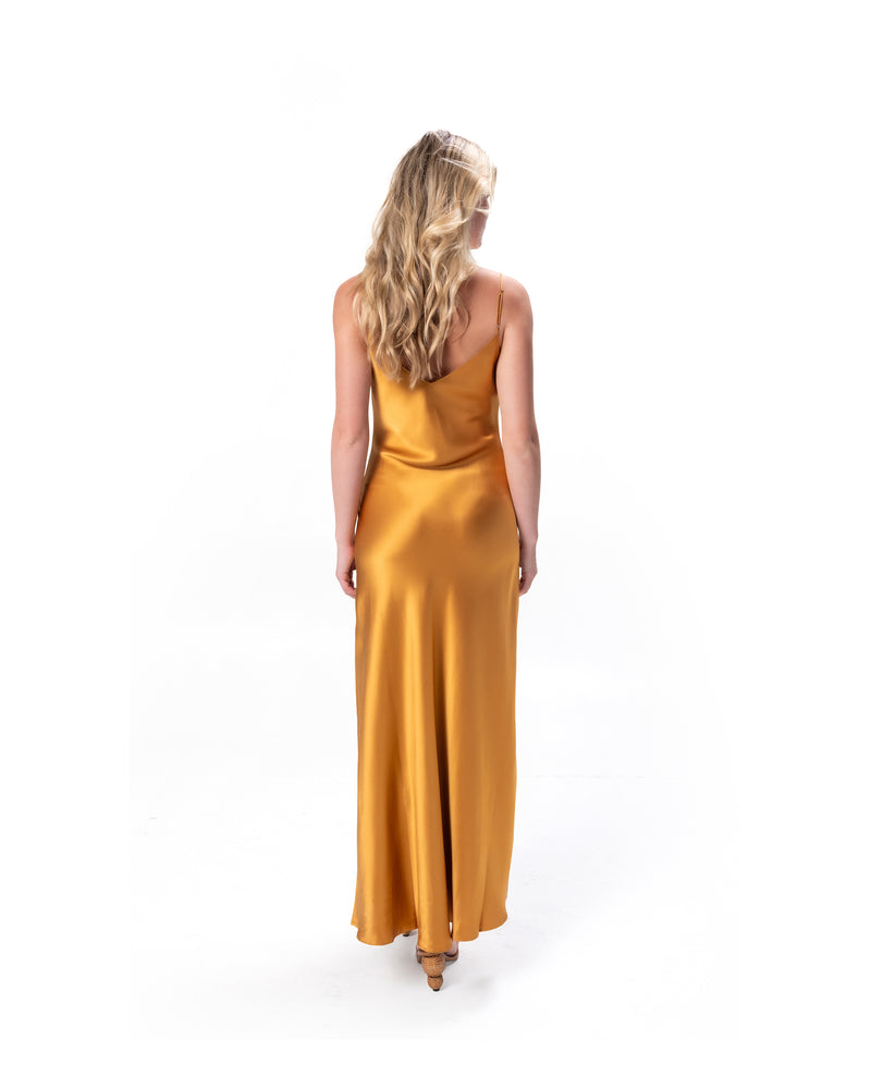 New Bronze Mossy Maxi Slip Dress