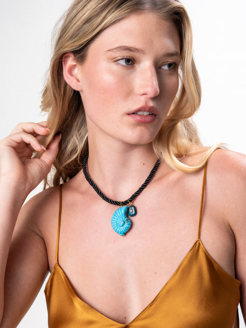 Blue Cape Necklace