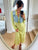 Moss Midi Dress with Contrast Straps