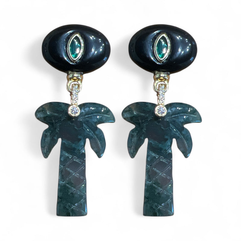 Green Malachite Jettie Earrings