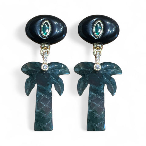 Green Malachite Jettie Earrings