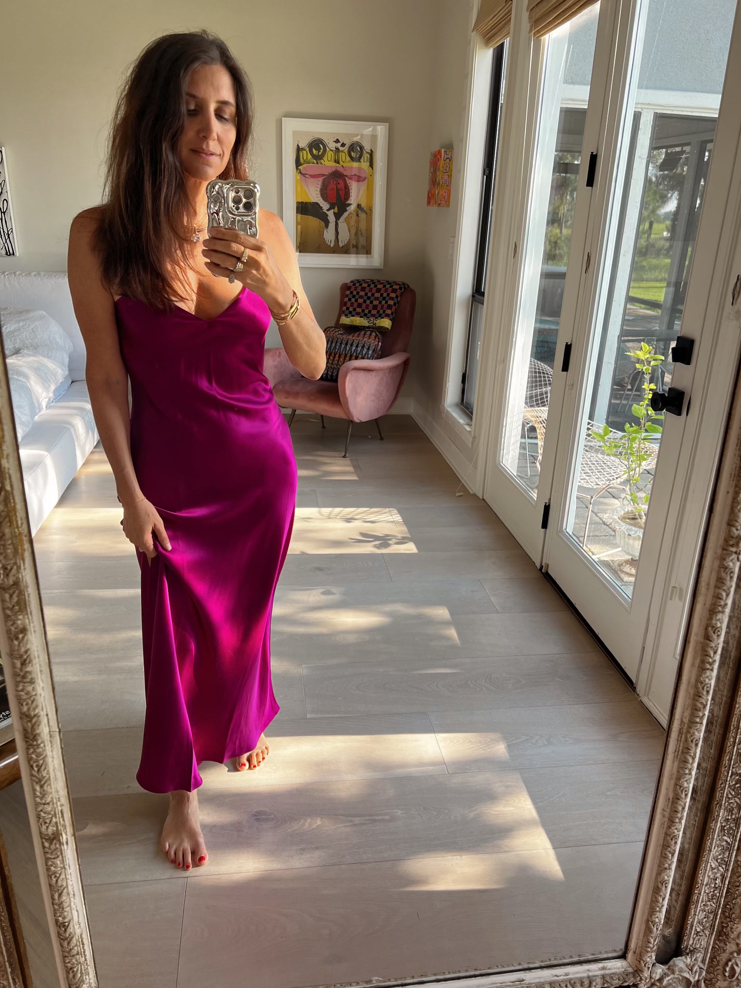 berry long dress La Femme 33551 16 / Marine Blue