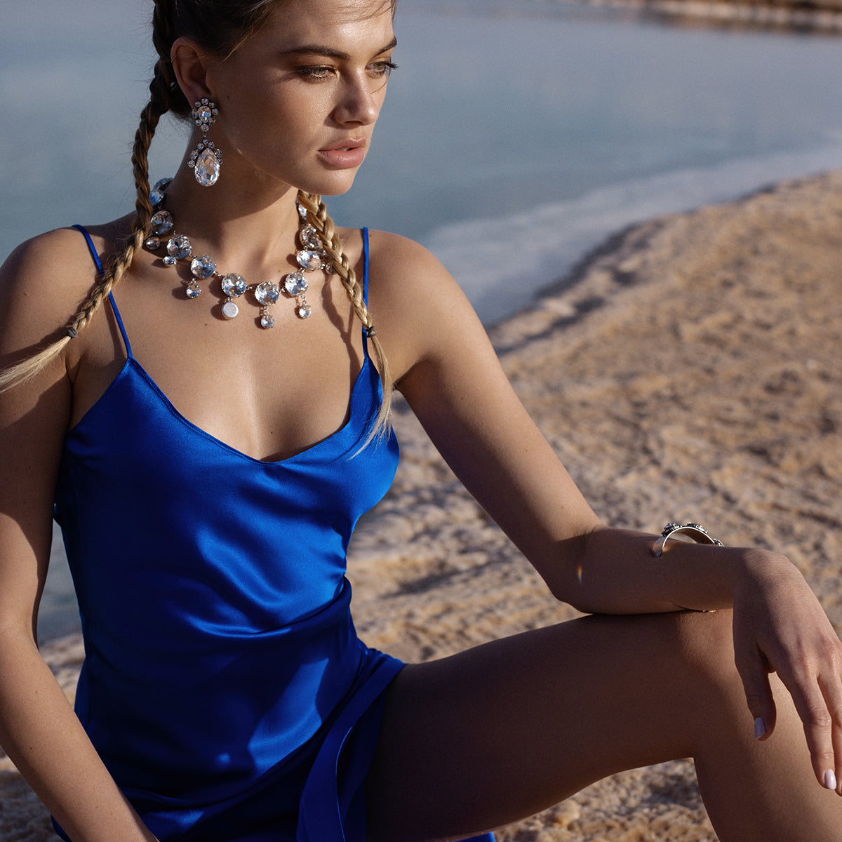 New Cobalt Mossy Maxi Slip Dress | Dannijo New Cobalt Mossy Maxi Slip Dress | Dannijo