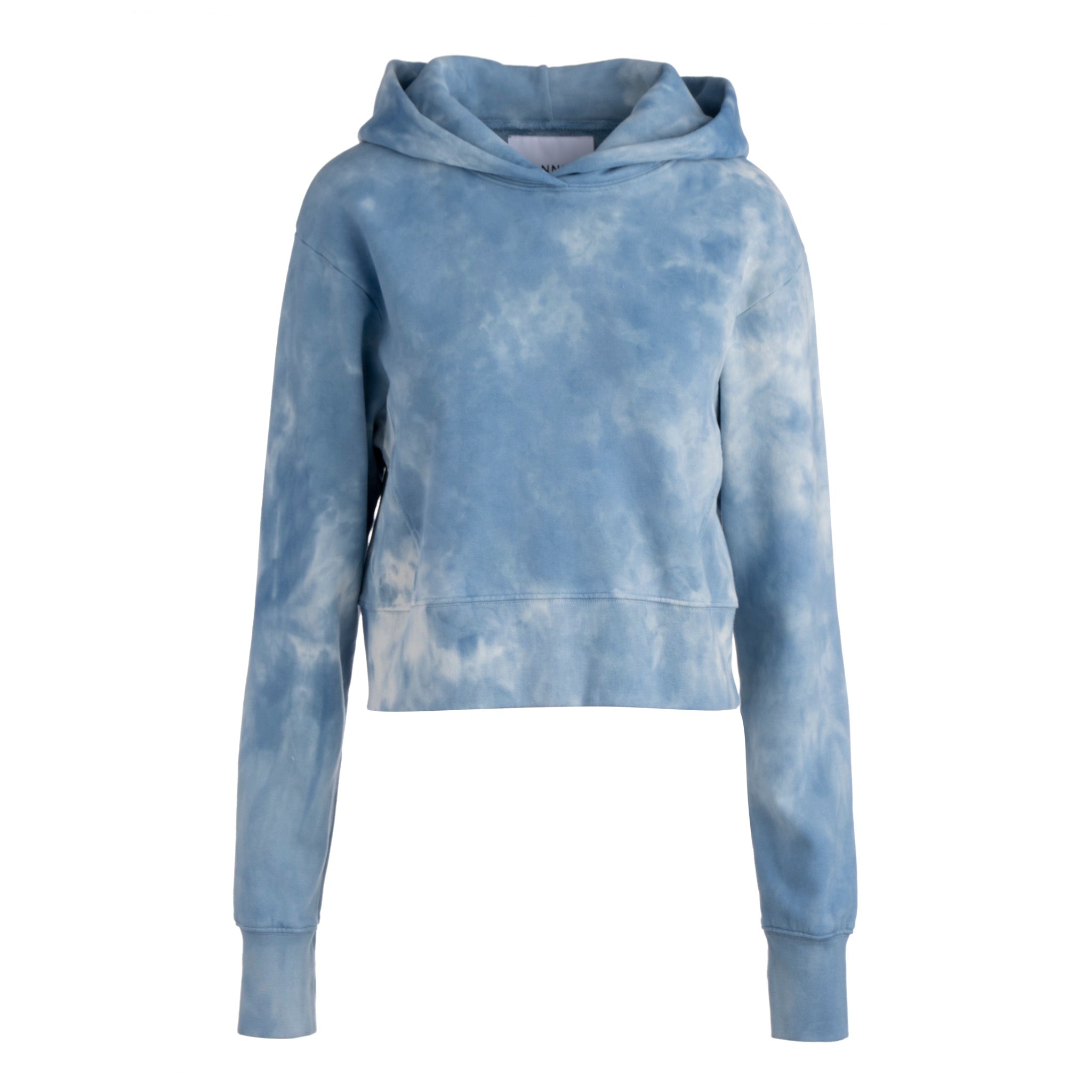 Indigo Tie Dye Cropped Hoodie Dannijo - Main Image