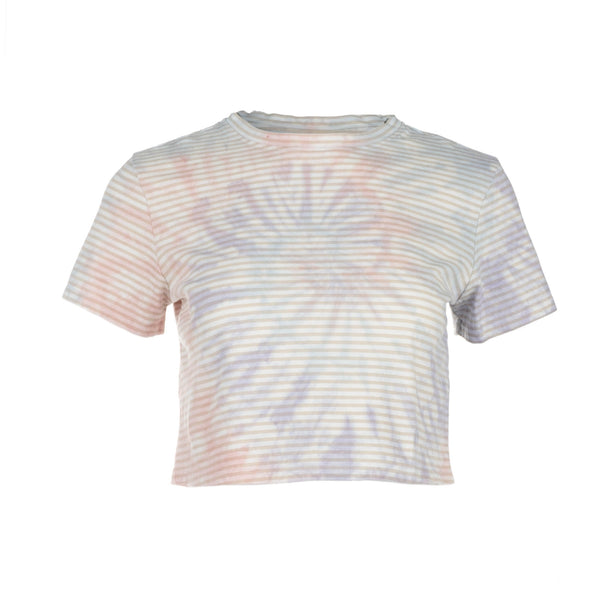 Purple Multi Cropped Tie Dye T-shirt - Dannijo