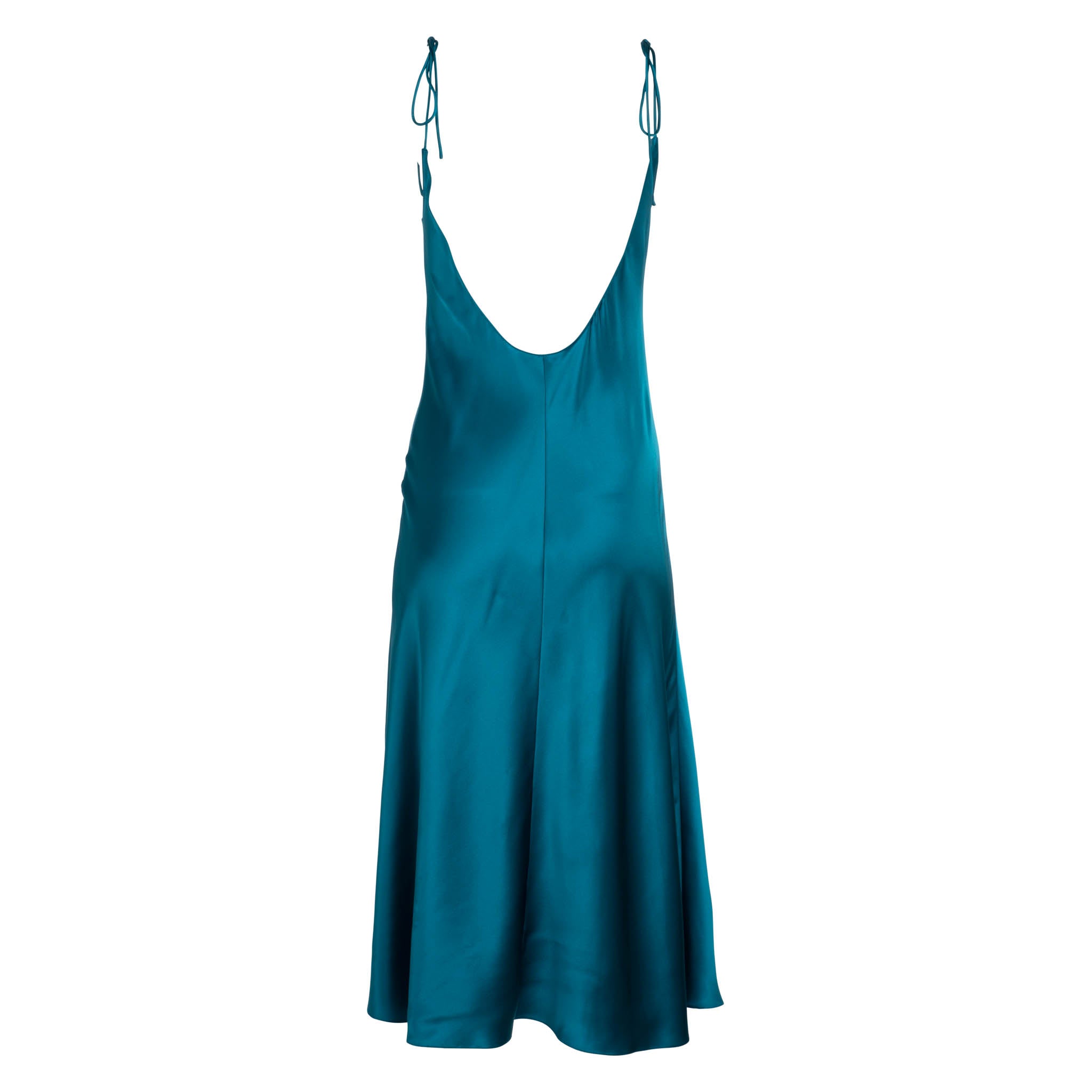 Tie Strap Teal Midi Slip Dress | Dannijo Tie Strap Teal Midi Slip Dress | Dannijo