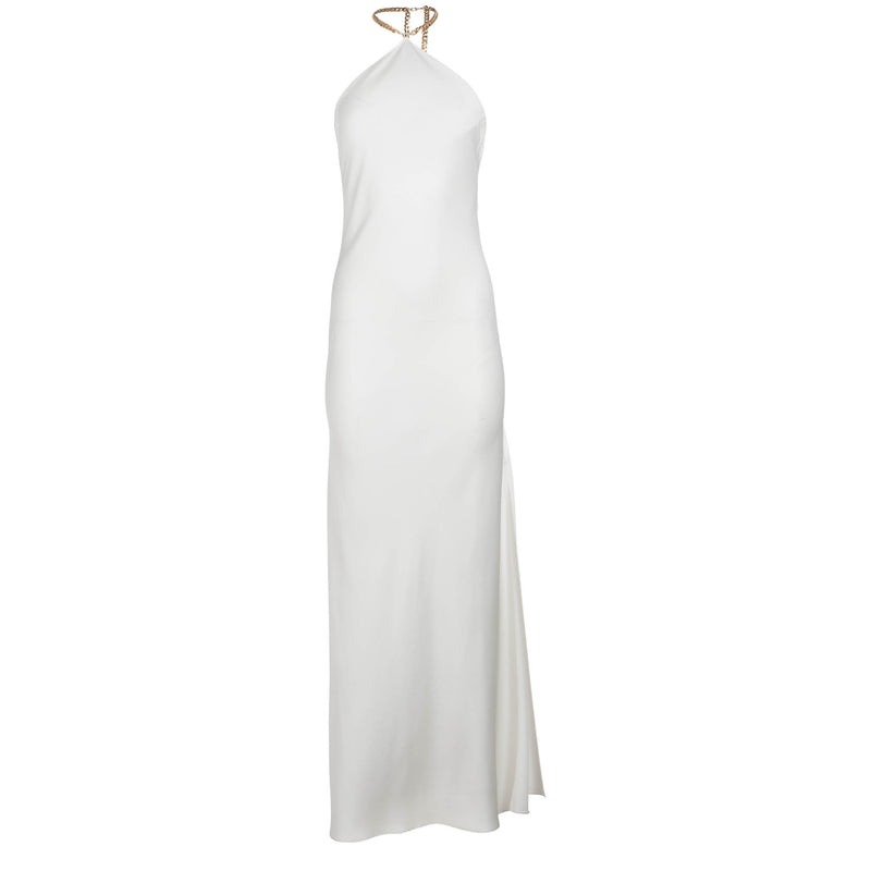 Ivory Halter Maxi with Chain