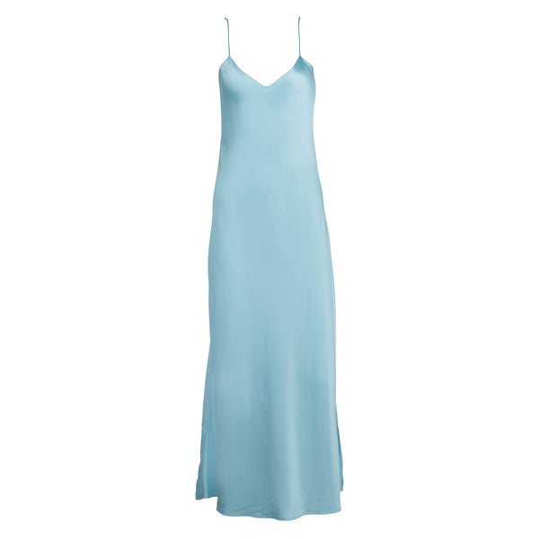 Tulum Blue Maxi Slip Dress