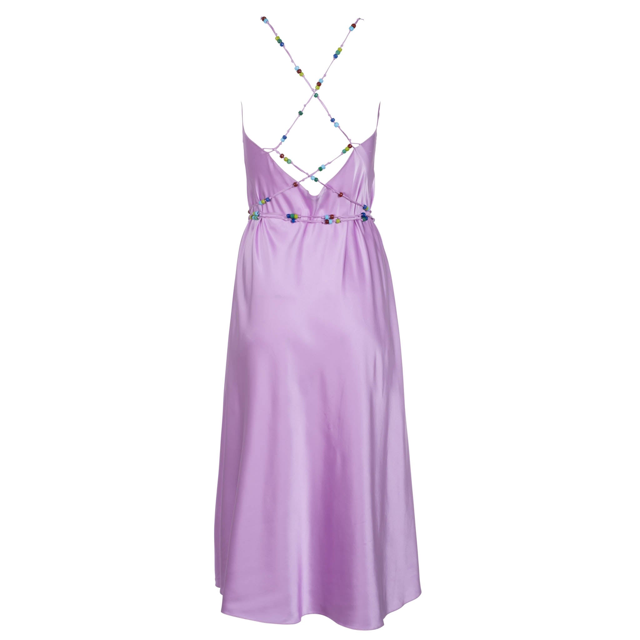 Purple Haze Beaded Strap Midi Slip Dress | Dannijo Purple Haze Beaded Strap Midi Slip Dress | Dannijo