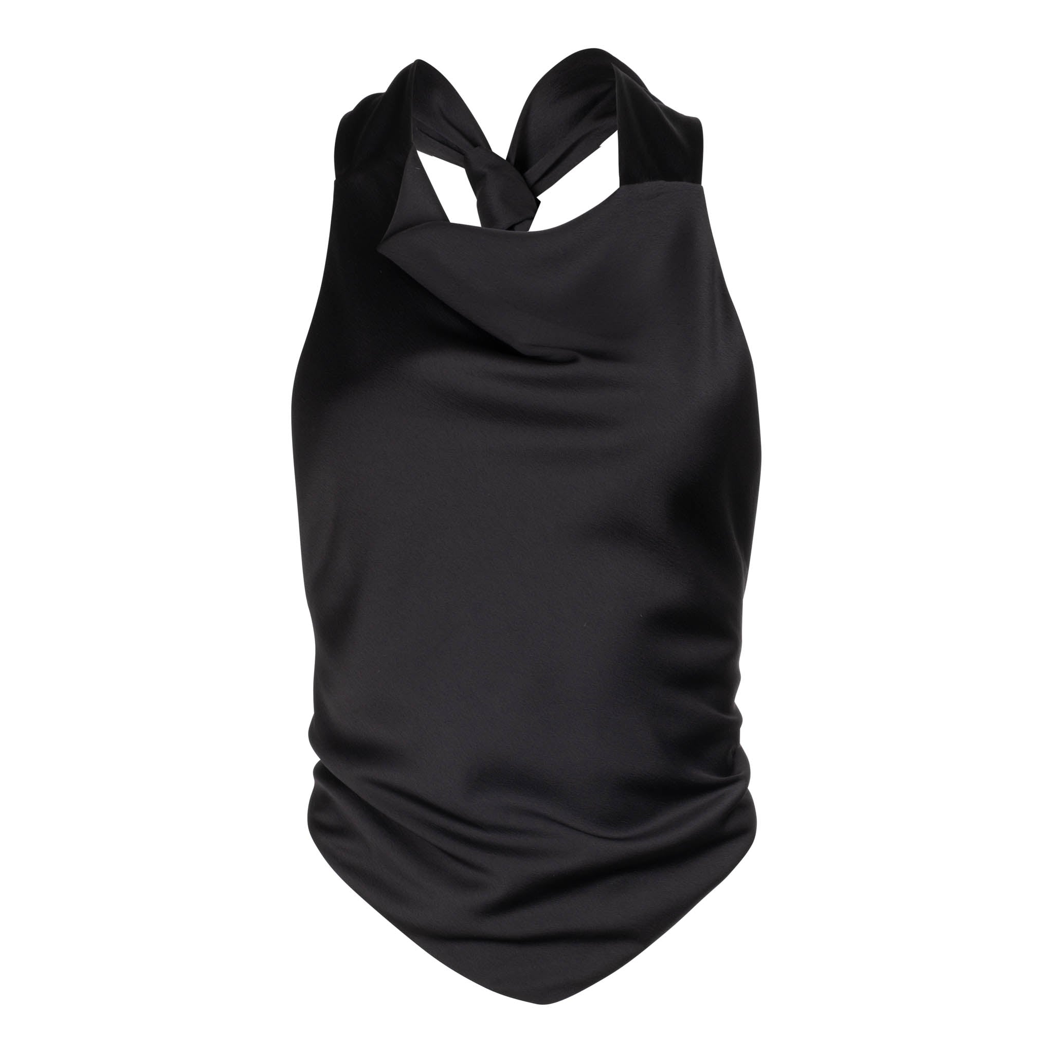 Noir Halter Scarf Top