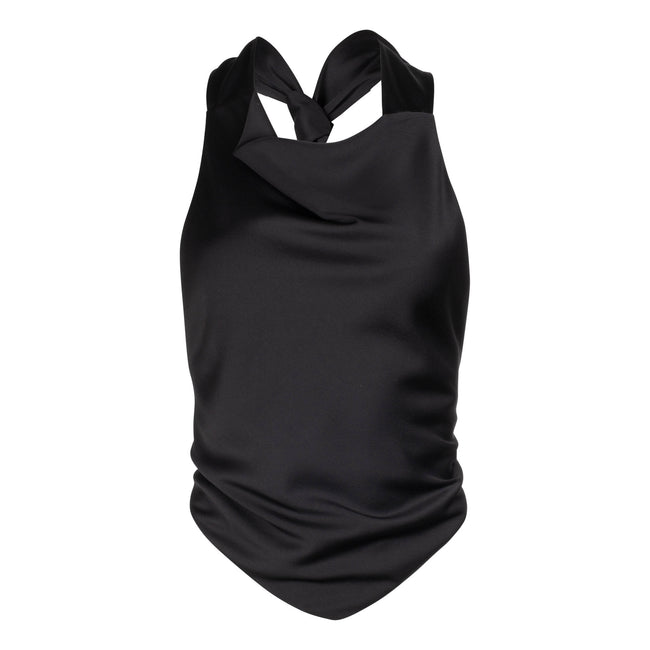 dannijo Noir Halter Scarf Top