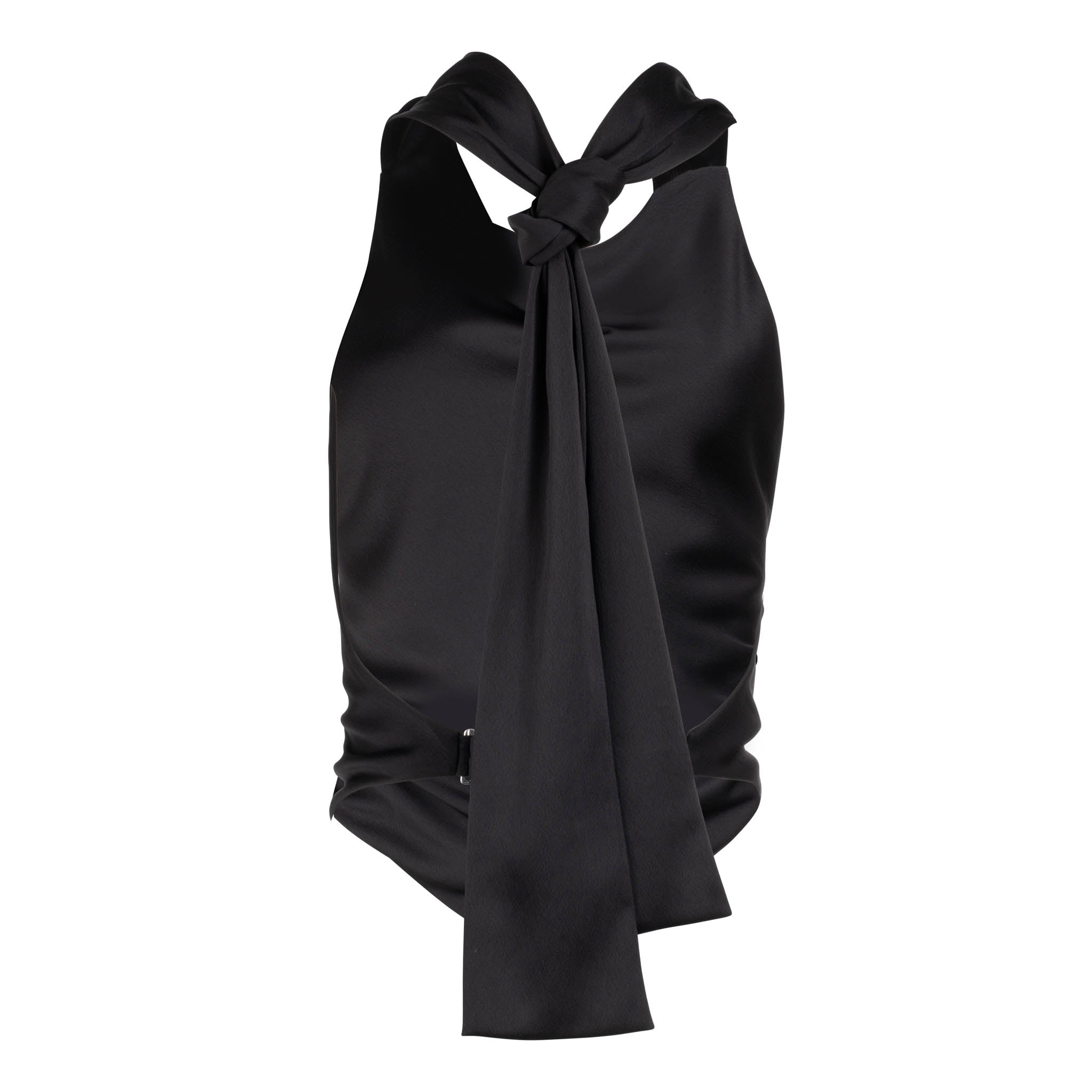 Noir Halter Scarf Top