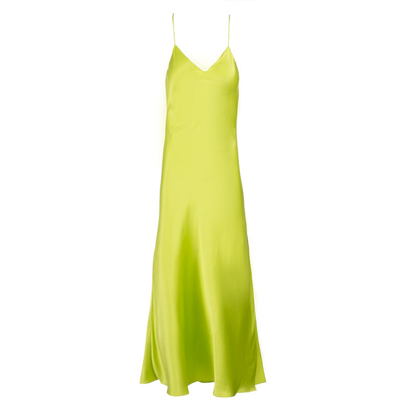 Lime Maxi Slip Dress