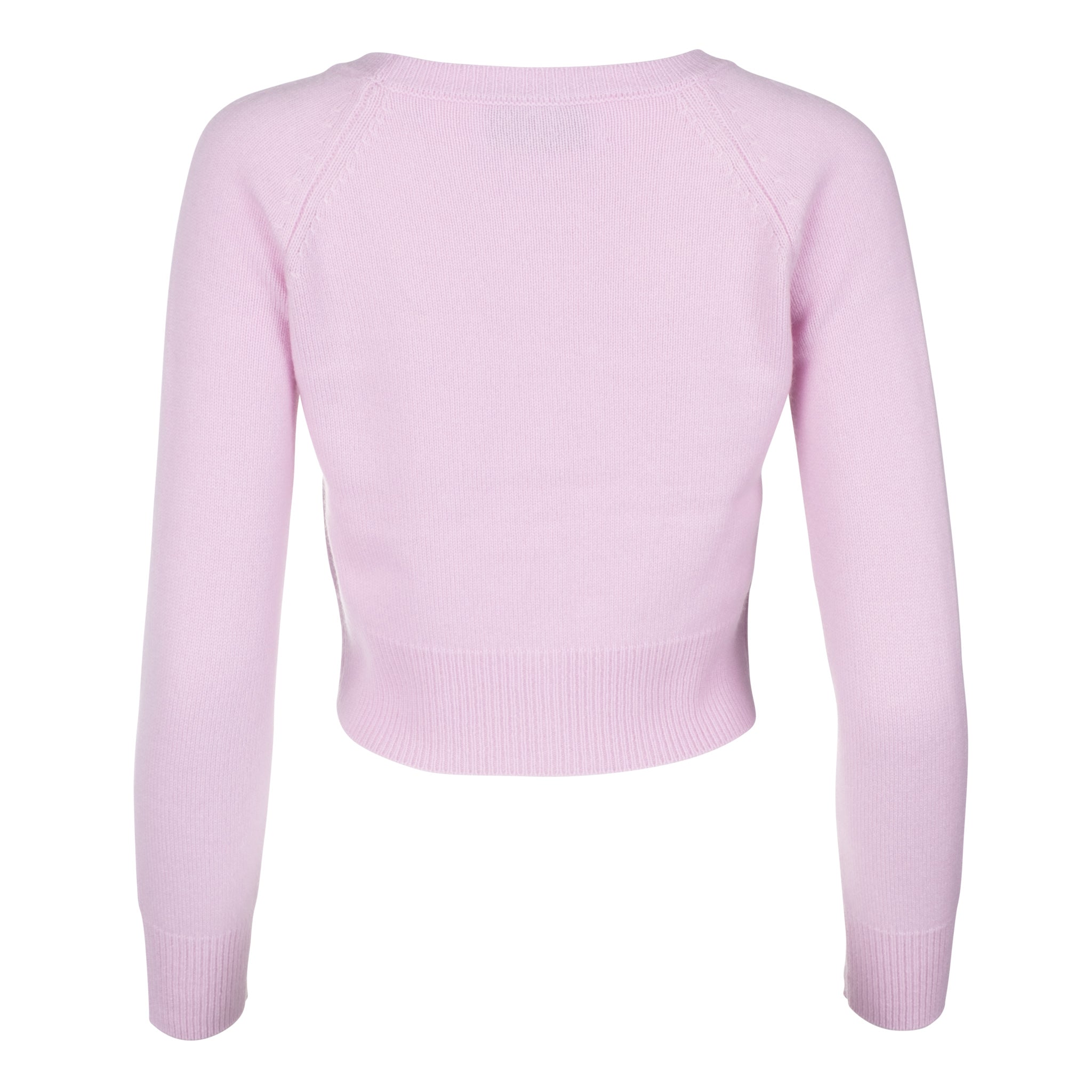 Mauve V-Neck Cropped Cardigan