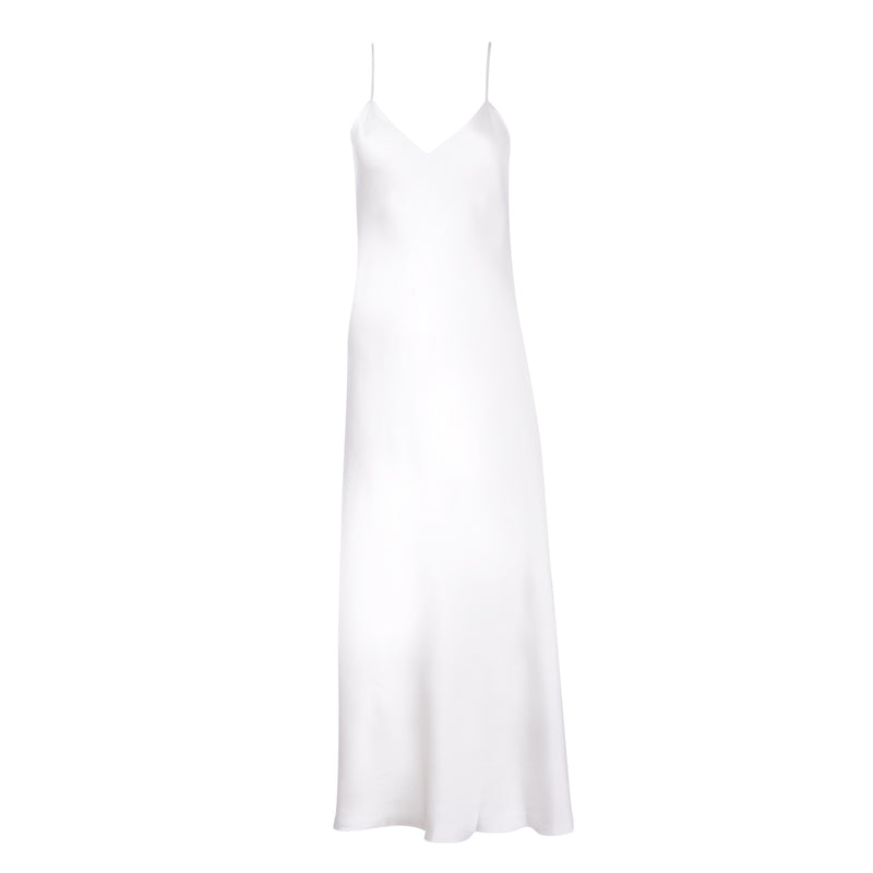 White Maxi Slip Dress