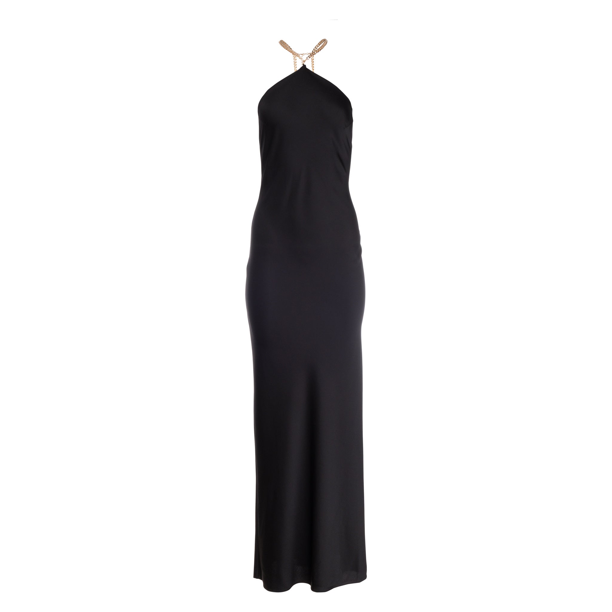 Noir Halter Maxi with Chain