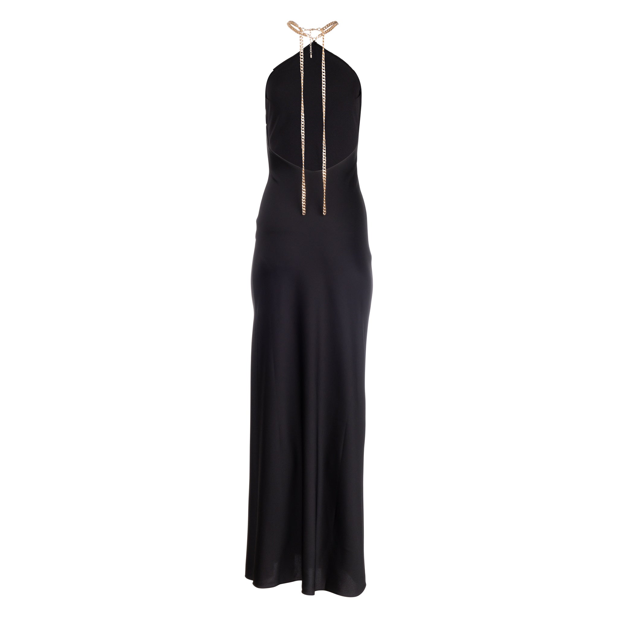 Noir Halter Maxi with Chain
