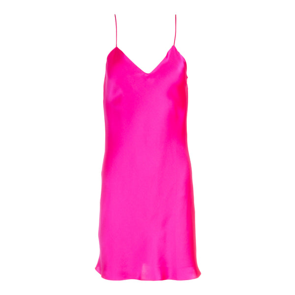 Acid Pink Mini Slip Dress