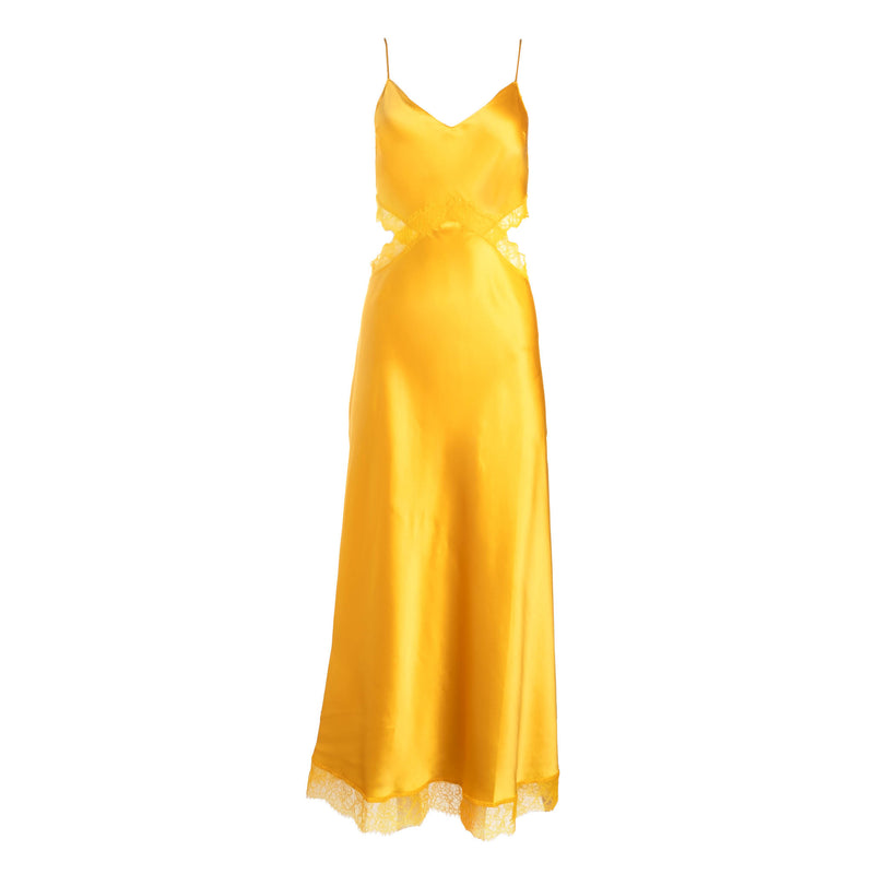 Mango Lace Cut-out Long Silk Slip Dress | Dannijo Mango Lace Cut-out Long Silk Slip Dress | Dannijo
