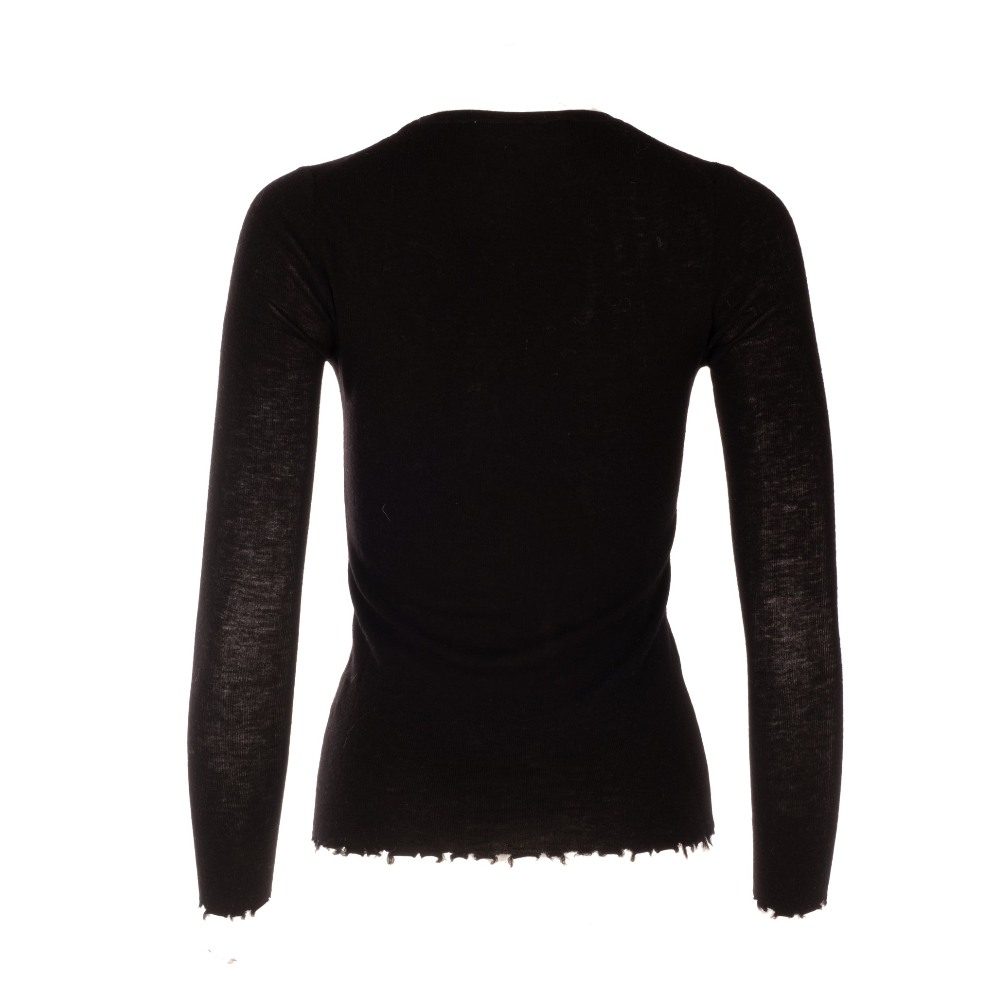 Noir Merino Wool Crewneck Sweater - Dannijo