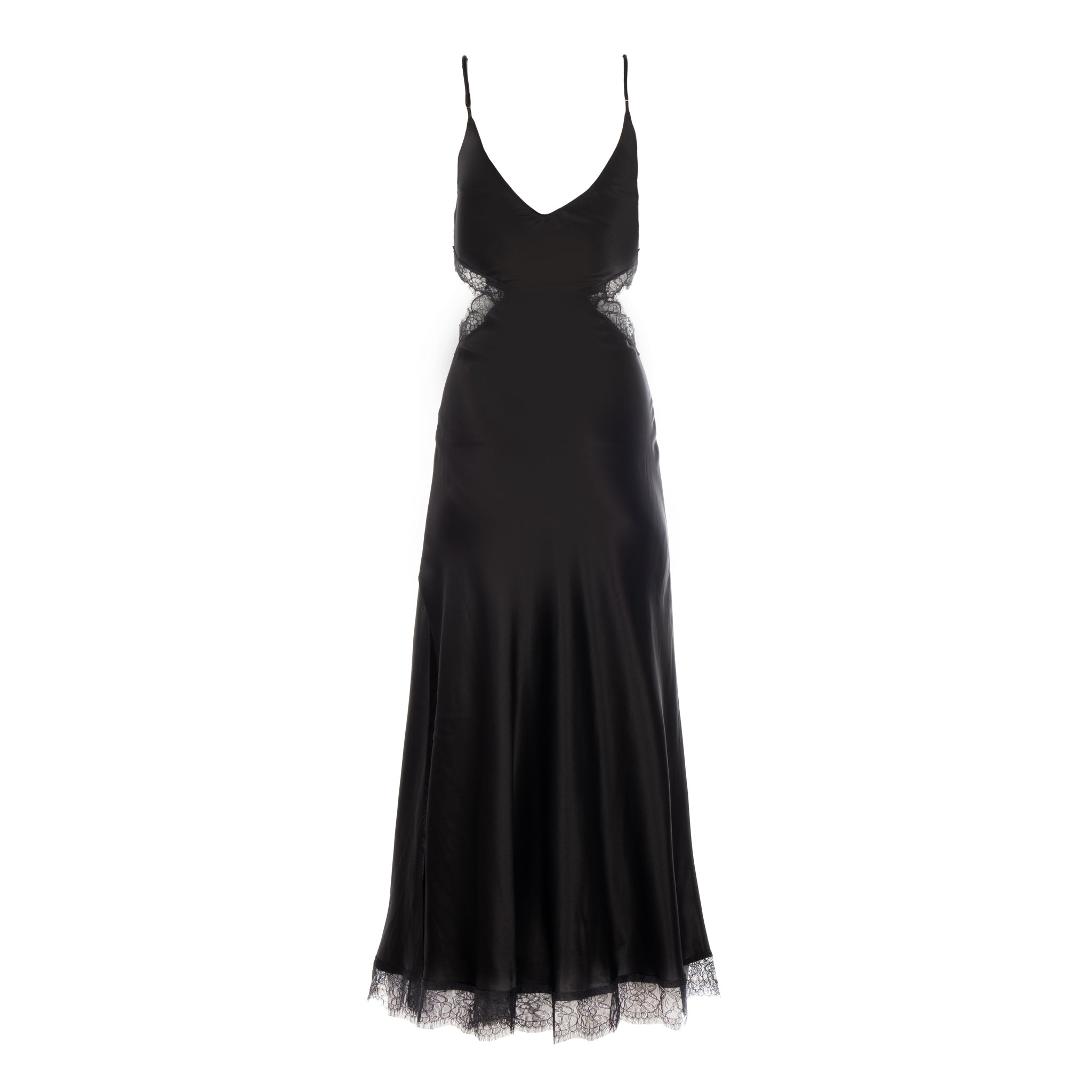 Black Lace Maxi Slip Dress, Dresses