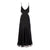 Black Lace Cut-out Long Silk Slip Dress - Dannijo