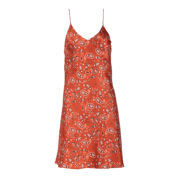 Red Bandana Mini Slip Dress - Dannijo