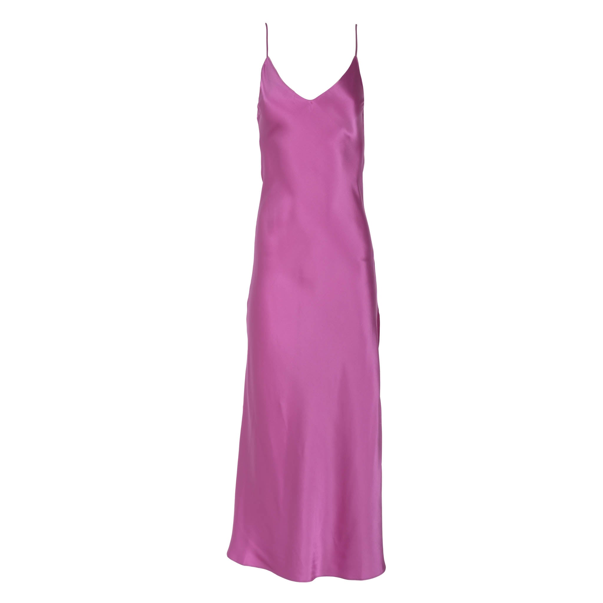Vibrant Orchid Long Silk Slip Dress - Dannijo