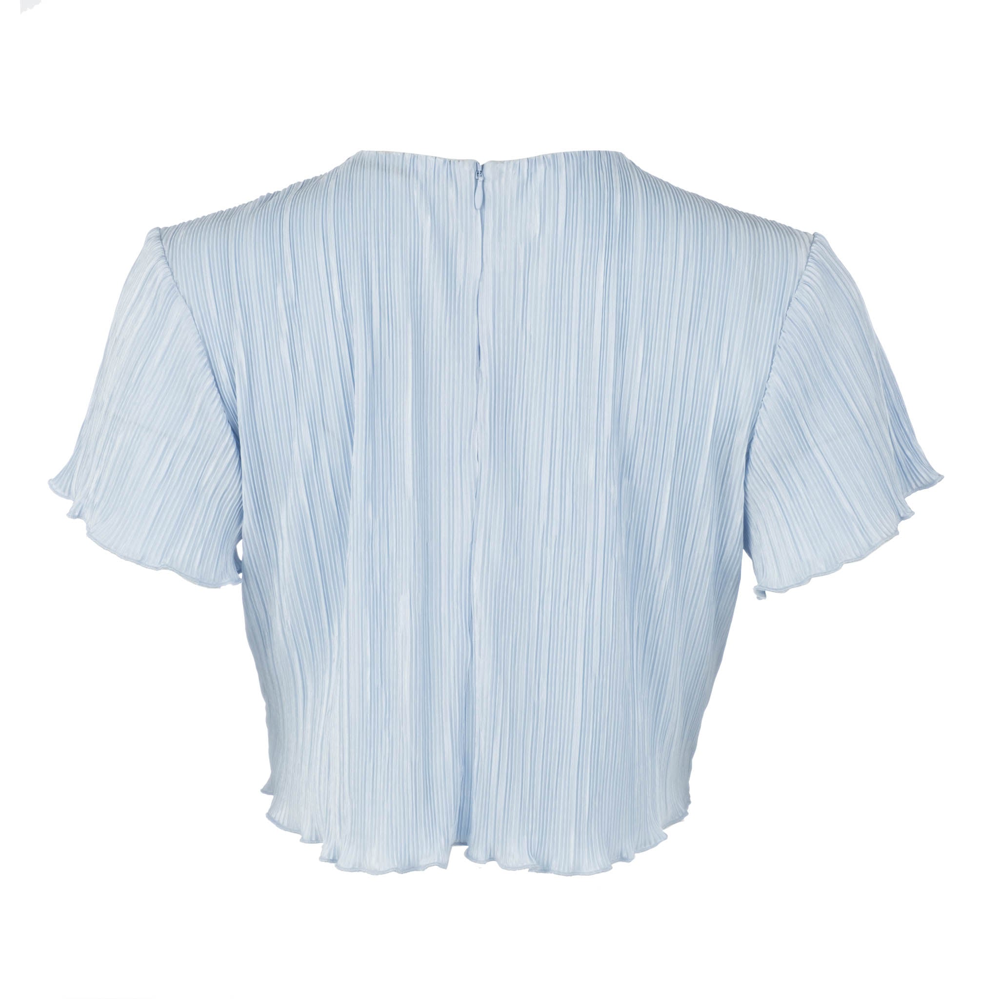 Blue Pleated Crop Top - Dannijo