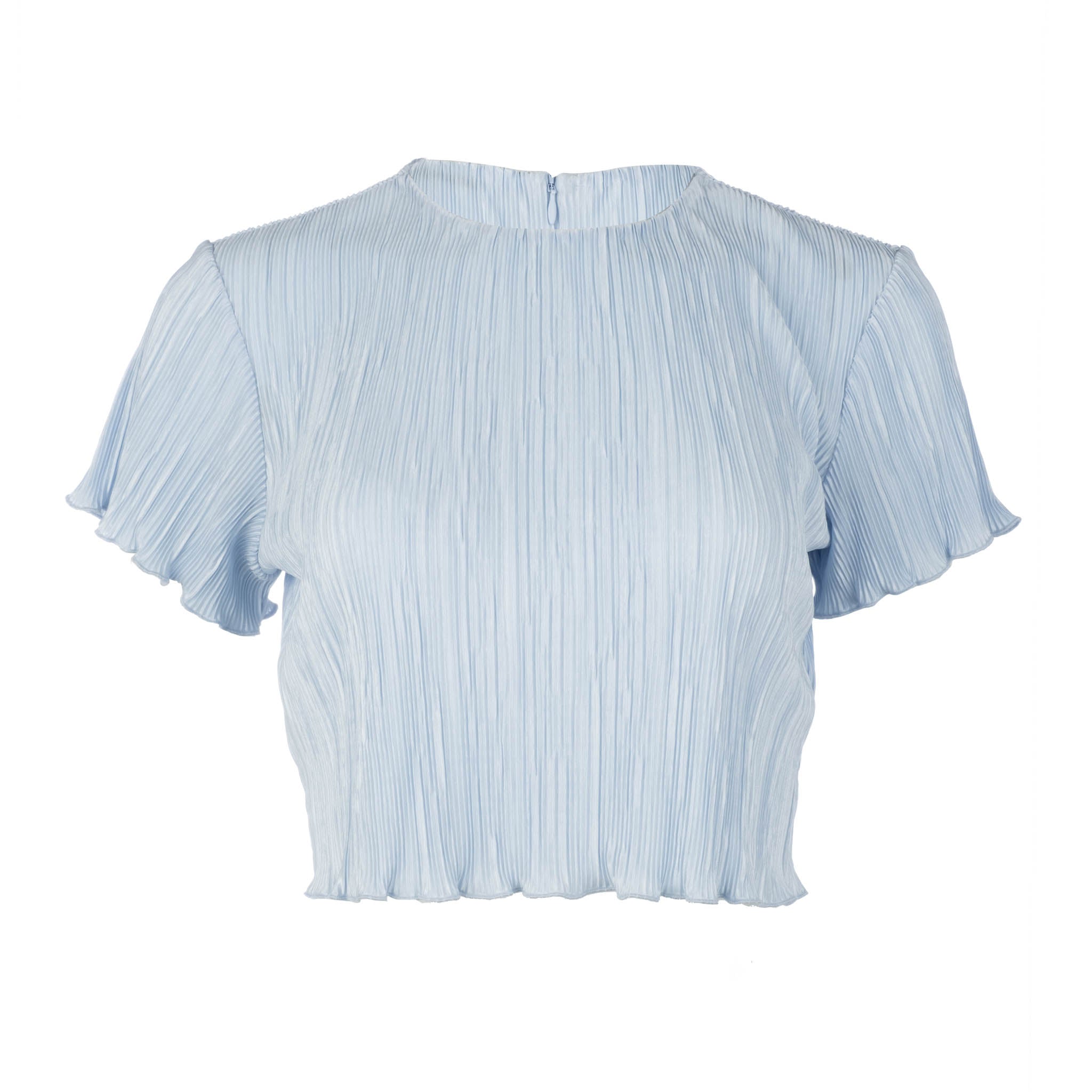 Blue Pleated Crop Top - Dannijo