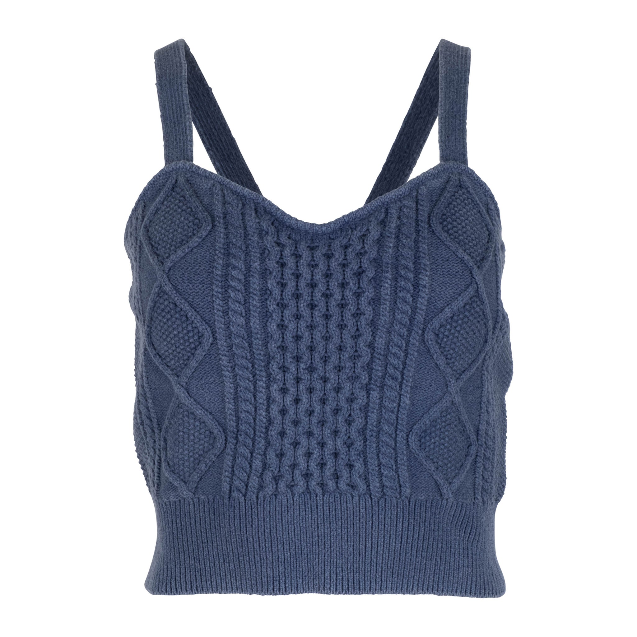 Navy Cable-Knit Tank - Dannijo