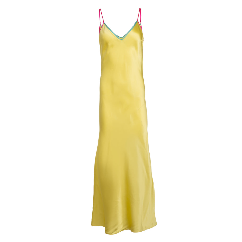 lace cut out maxi slip dress dannijo Mango Lace Cut-out Long Silk Slip Dress