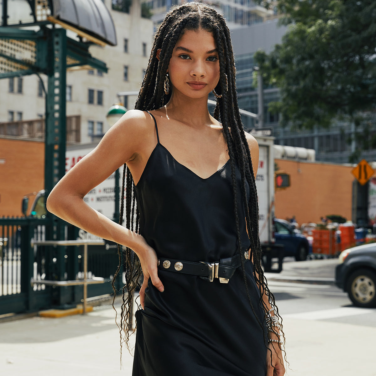 Naomi Silver Hoop Earrings - Dannijo