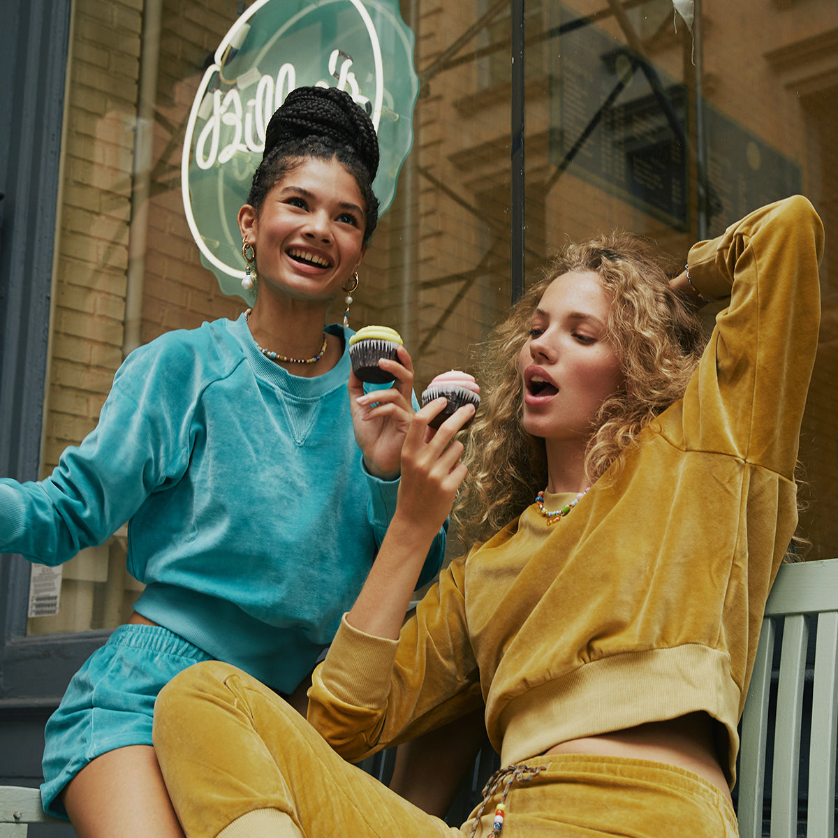 Camel Velour Jogger - Dannijo