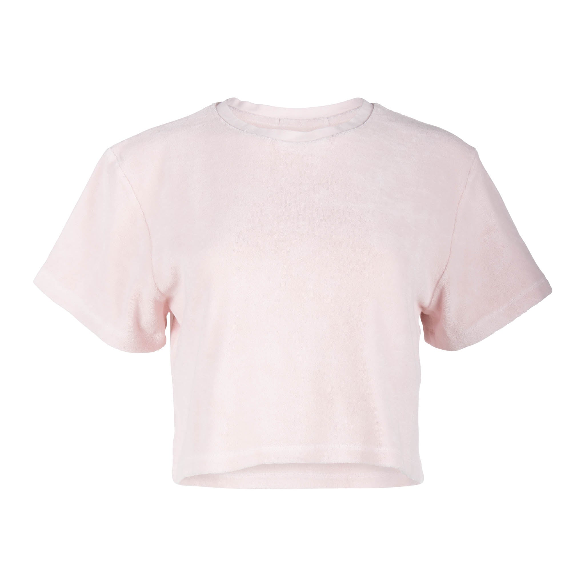 Ice Pink Cropped Terry Tee - Dannijo