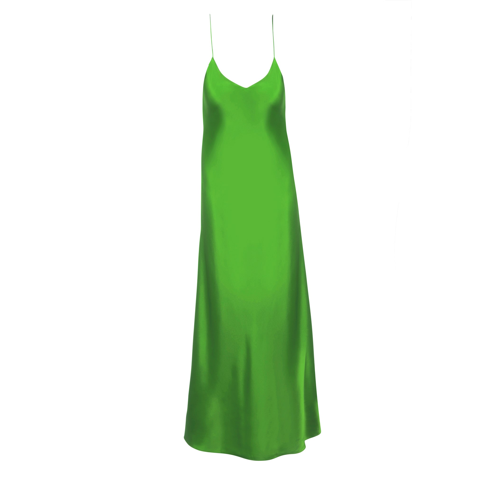 Kelly Green Midi Bias Slip Kelly Green Midi Bias Slip