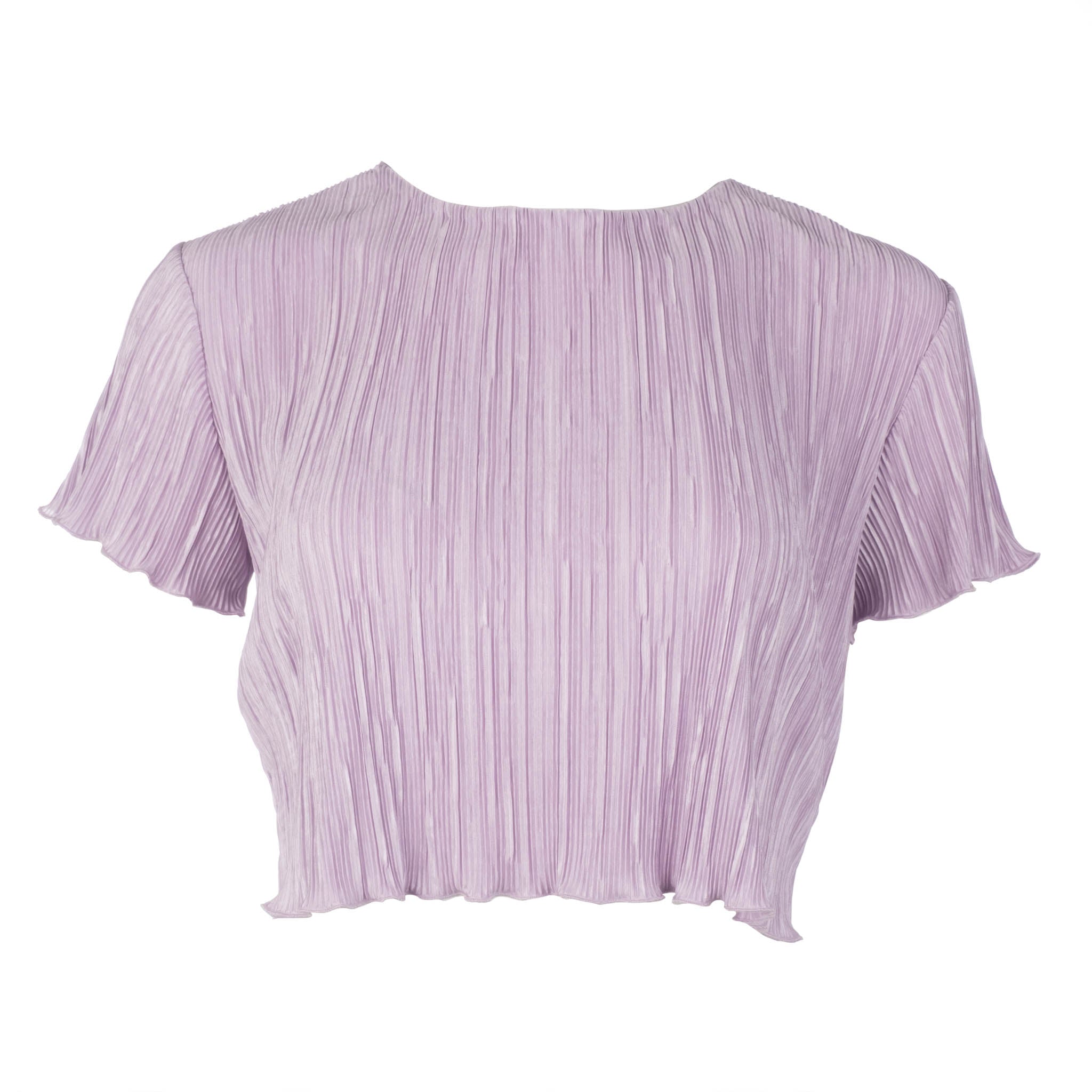 Lilac Pleated Crop Top - Dannijo