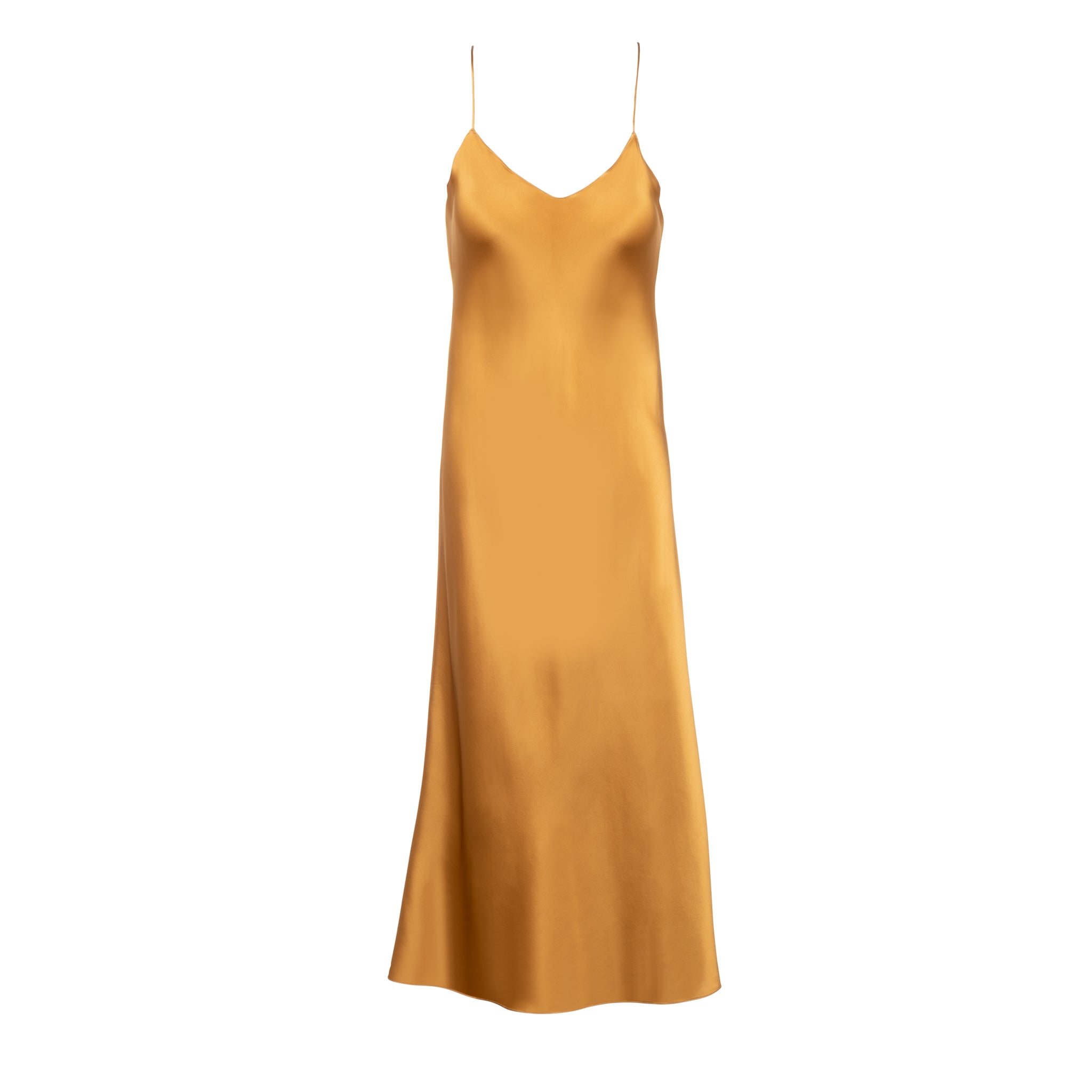 New Bronze Midi Slip Dress