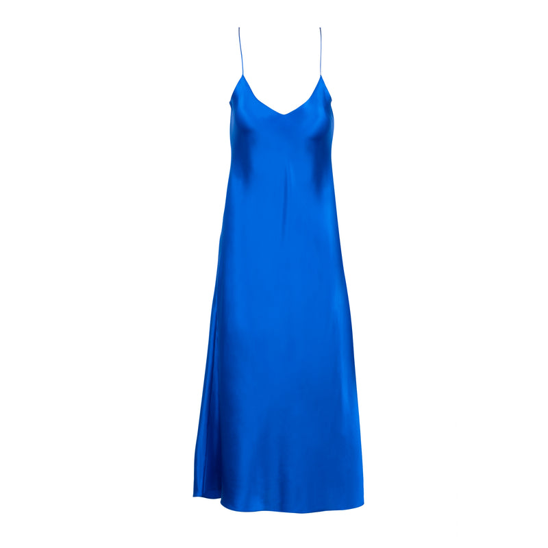 New Cobalt Midi Slip Dress