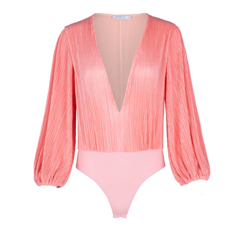 Pink Bell Sleeve Bodysuit - Dannijo