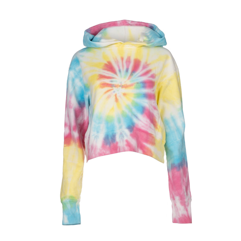 Neon Tie Dye Cropped Hoodie - Dannijo