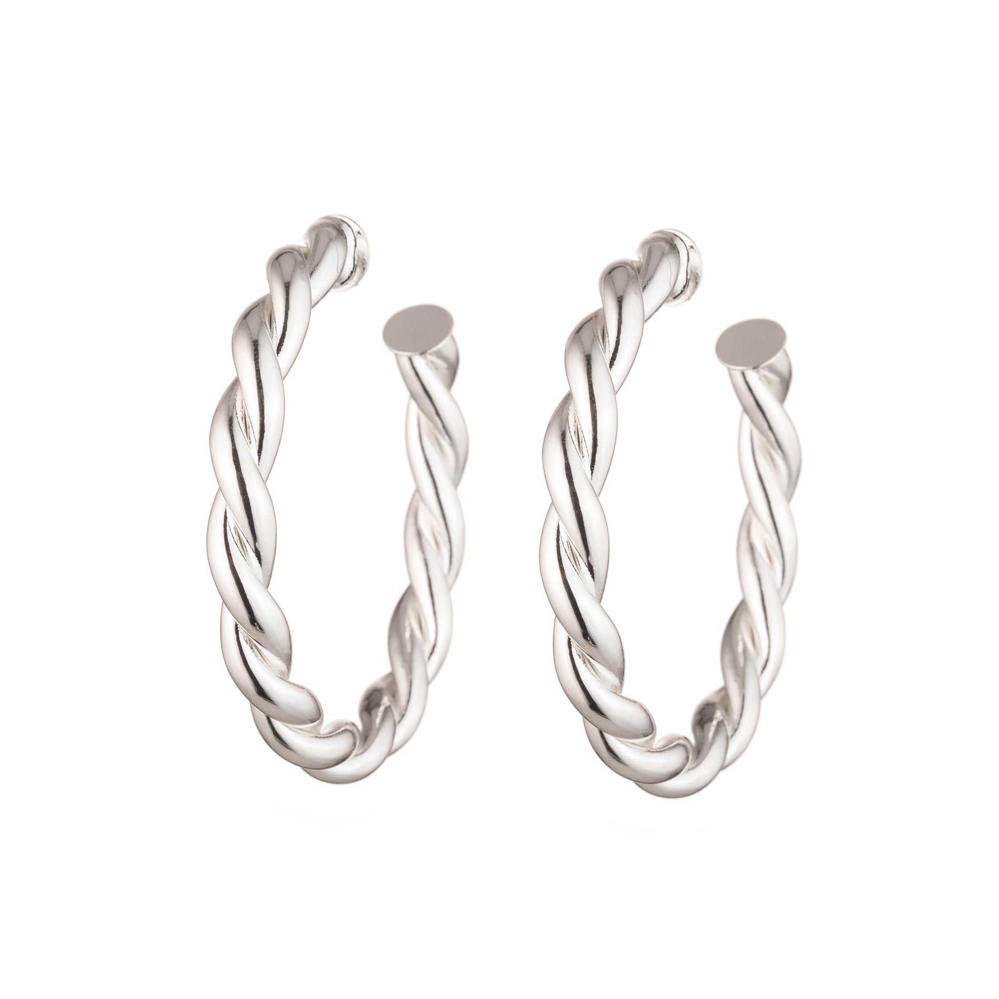 Naomi Silver Hoop Earrings - Dannijo