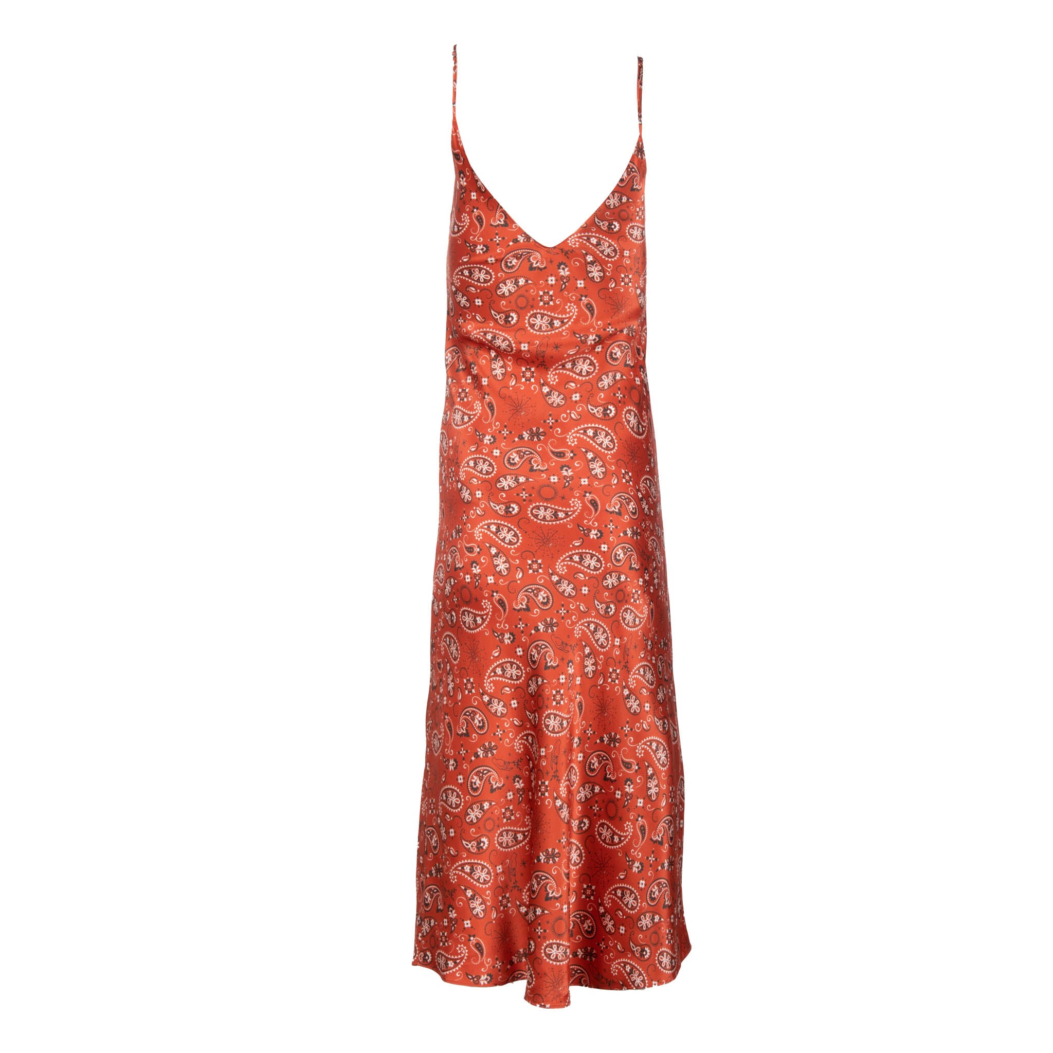 Red Bandana Midi Slip Dress - Dannijo