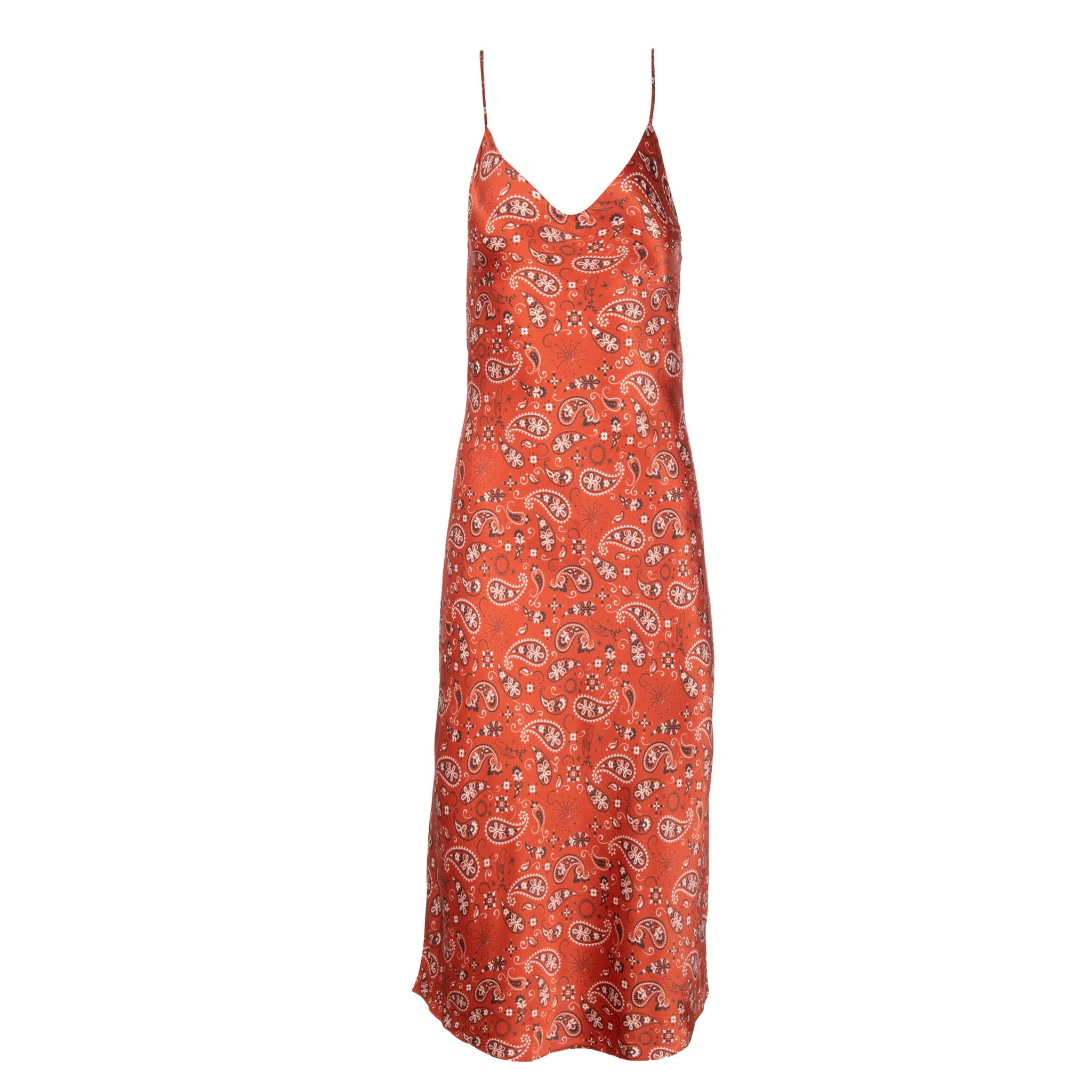 Red Bandana Midi Slip Dress - Dannijo