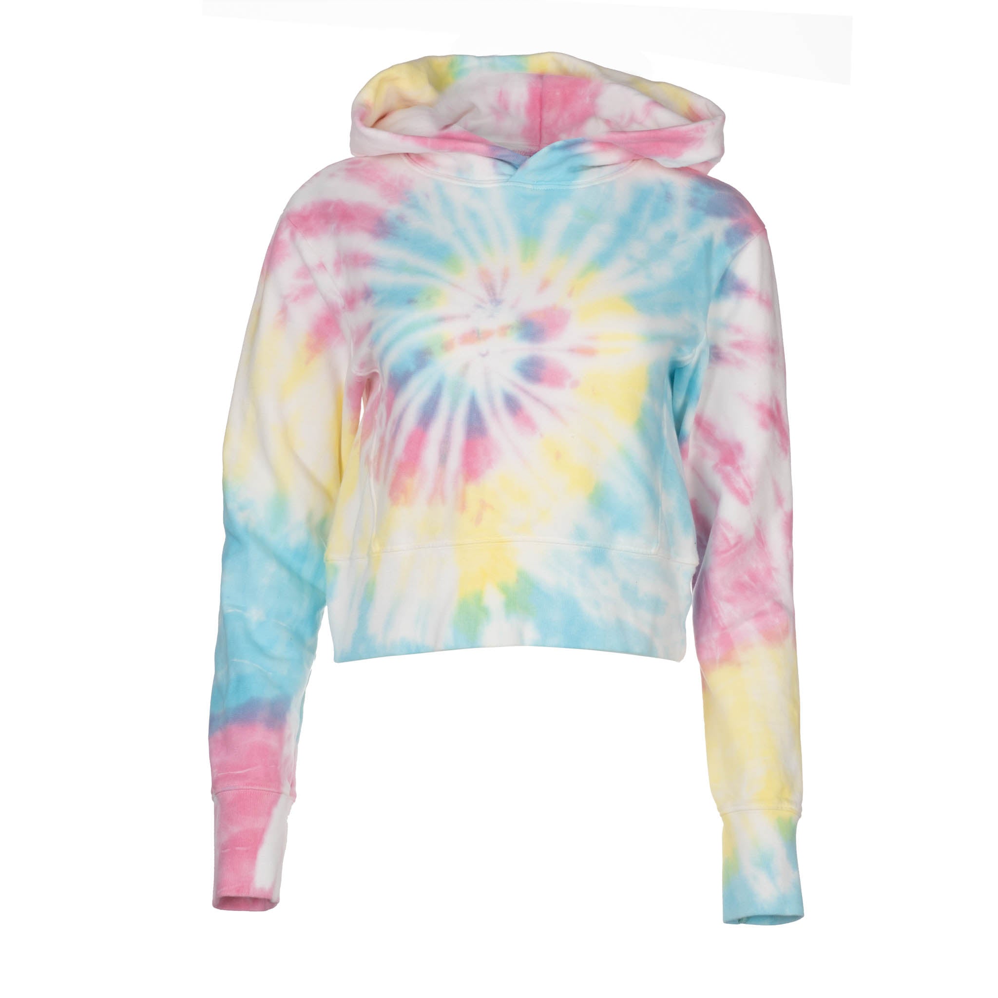 Multi Tie Dye Cropped Hoodie Dannijo