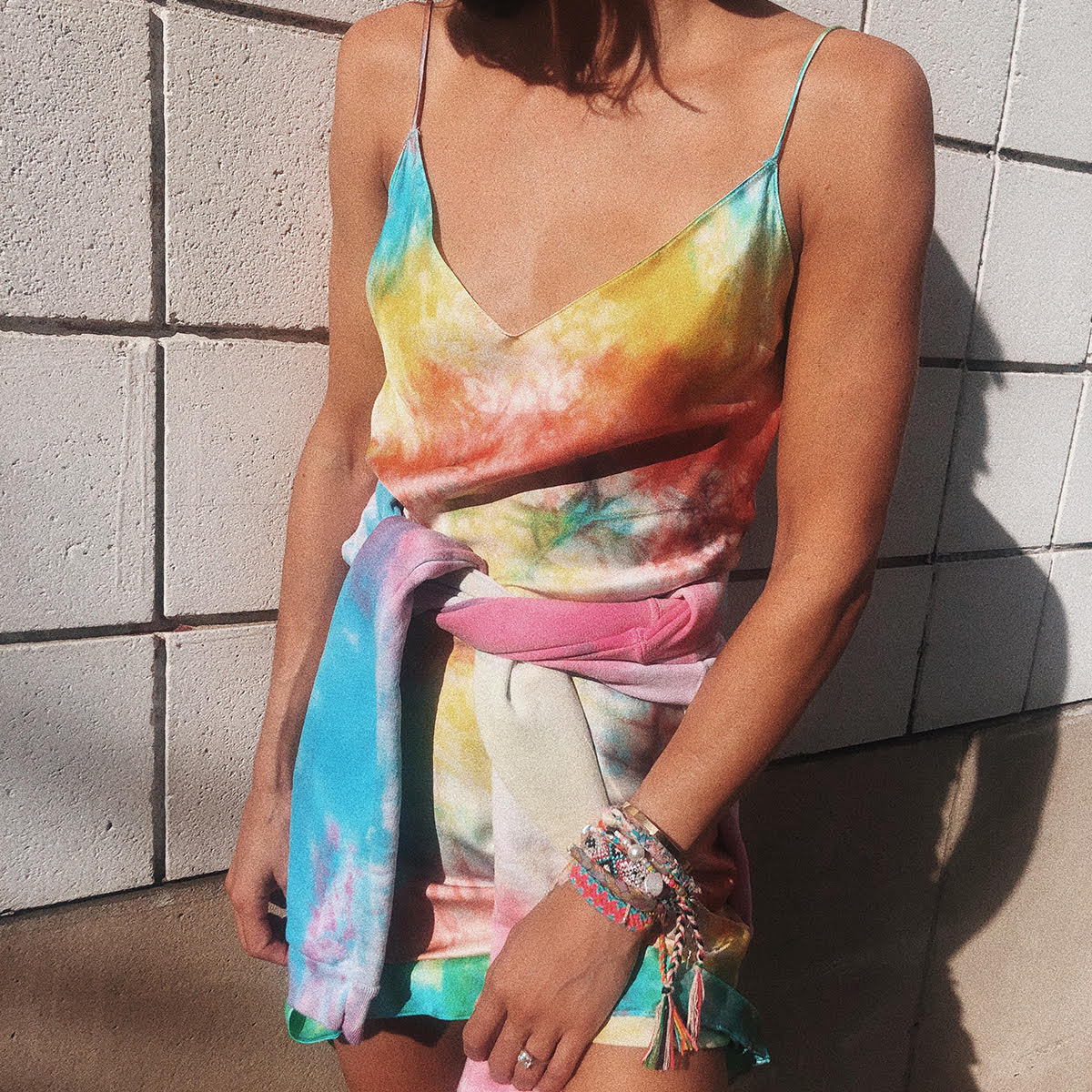 Multi Tie Dye Mini Slip Dress - Dannijo